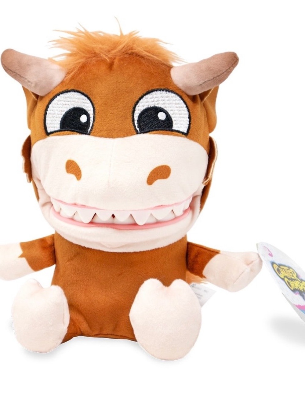 Chatter Chompers Highland Cow Plush 6.5", Interactive  Collectible Toy, Funny